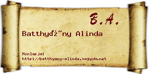 Batthyány Alinda névjegykártya